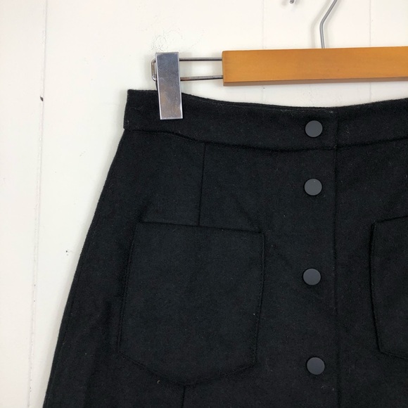NWT Zara Wool Mini Skirt XS - Picture 3 of 6